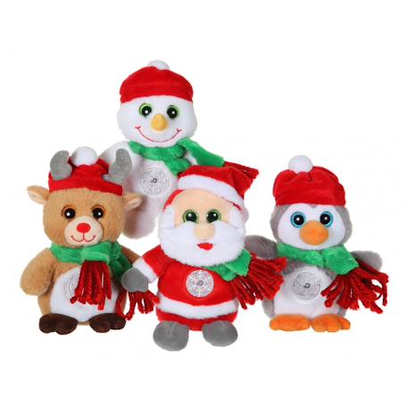 Peluche - Noel pétillous sonore 16 cm - pingouin Gris 2 - vertbaudet enfant 