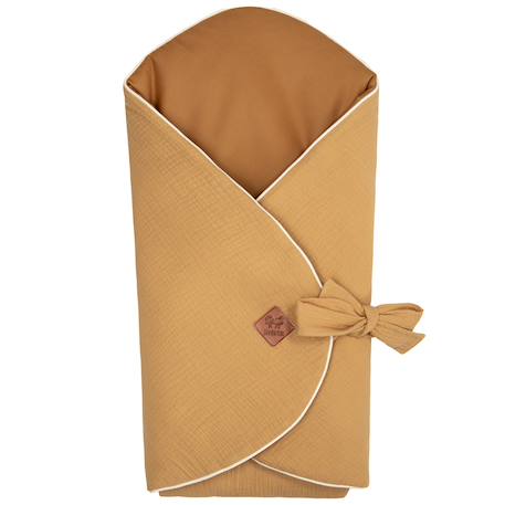 Couverture d'emmaillotage évolutive en gaze de coton jeanne Beige+Blanc+Blanc à pois or+Bleu+Camel+Camel à pois or+Écru+Terracotta+Vert de gris 25 - vertbaudet enfant 