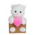 Peluche - les p'tits lovers ourson rose - 14 cm Rose 3 - vertbaudet enfant 