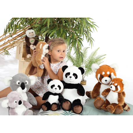 Peluche - peluche panda roux green forest - 20 cm Orange 3 - vertbaudet enfant 