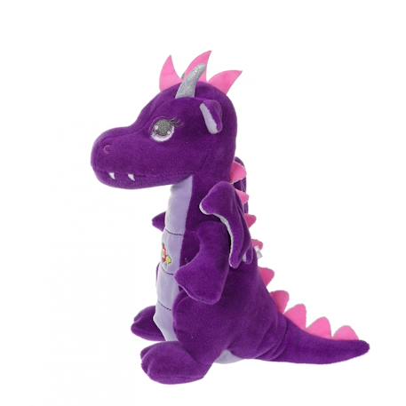 Peluche - peluche dragon sonore, violet 17 cm Violet 2 - vertbaudet enfant 