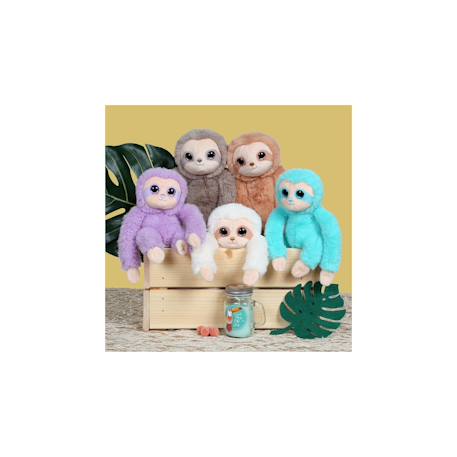 Peluche - peluche p'tit paresseux marron - 16 cm Marron 4 - vertbaudet enfant 