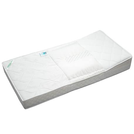 Matelas anti-reflux avec plan incliné et cale bébé amovible - made in france Blanc 1 - vertbaudet enfant 