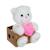 Peluche - les p'tits lovers ourson rose - 14 cm Rose 2 - vertbaudet enfant 