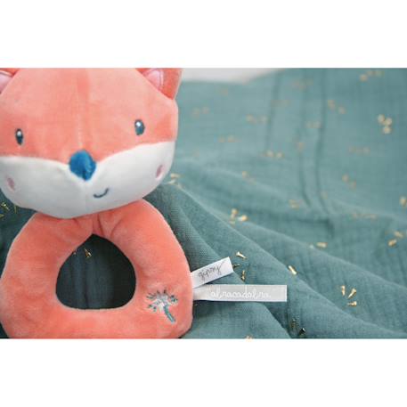 Hochet les ptits féeriques renard - 14 cm Orange 4 - vertbaudet enfant 