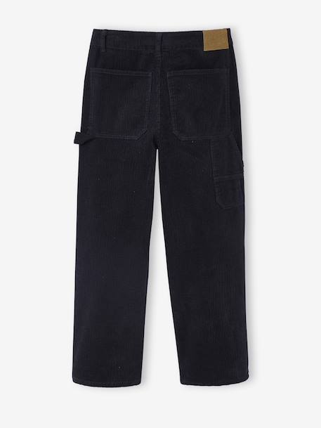 Pantalon battle garçon en velours anthracite 5 - vertbaudet enfant 