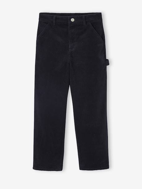 Pantalon battle garçon en velours anthracite 4 - vertbaudet enfant 