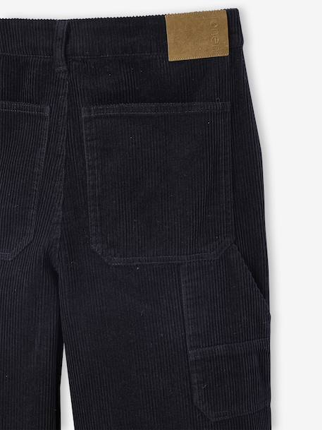 Pantalon battle garçon en velours anthracite 7 - vertbaudet enfant 