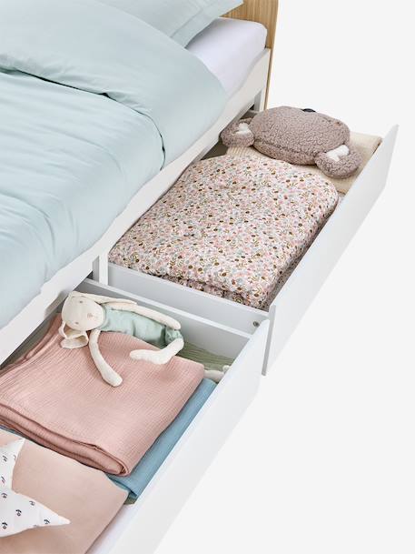 Lit gigogne 80x200cm avec rangement YEL blanc 9 - vertbaudet enfant 