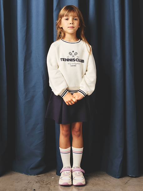 Sweat sport motif tennis club fille écru 5 - vertbaudet enfant 