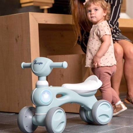 Trotteur b-bike jumpy sons et lumières Vert de gris 2 - vertbaudet enfant 