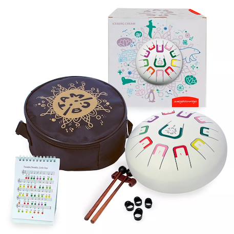Tongue drum 11 notes Blanc+Bleu+Jaune+Rouge+Vert+Violet 4 - vertbaudet enfant 