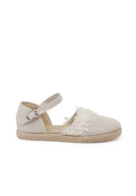 Espadrilles dentelle cérémonie Beige+Blanc+Bleu ciel+Vert menthe 1 - vertbaudet enfant 