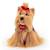 Peluche chien yorkshire 21 cm Marron 3 - vertbaudet enfant 