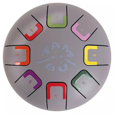 Tongue drum 8 notes Bleu+Gris+Jaune+Rose 6 - vertbaudet enfant 