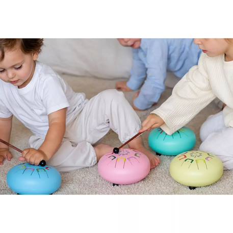 Tongue drum 8 notes Bleu+Gris+Jaune+Rose 11 - vertbaudet enfant 