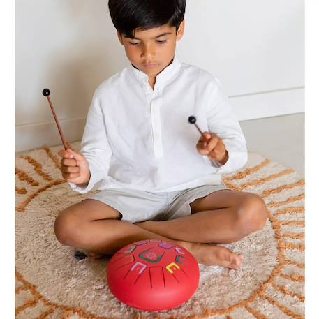 Tongue drum 11 notes Blanc+Bleu+Jaune+Rouge+Vert+Violet 16 - vertbaudet enfant 