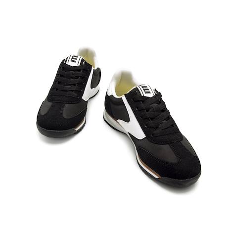 Sneakers garçon synthétique lacets Noir blanc 4 - vertbaudet enfant 