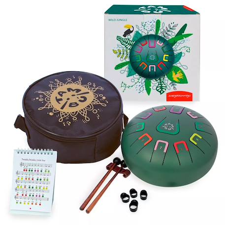 Tongue drum 11 notes Blanc+Bleu+Jaune+Rouge+Vert+Violet 25 - vertbaudet enfant 