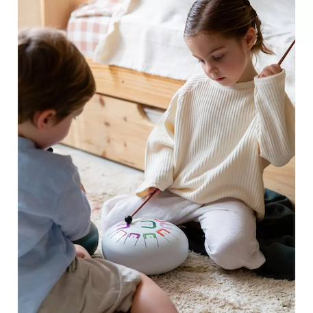 Tongue drum 11 notes Blanc+Bleu+Jaune+Rouge+Vert+Violet 2 - vertbaudet enfant 