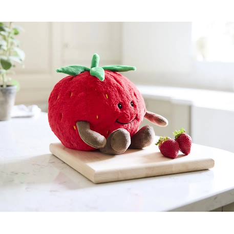 Peluche bouillotte fraise Rouge 2 - vertbaudet enfant 