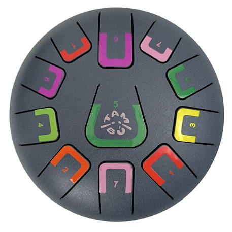 Tongue drum 11 notes Blanc+Gris+Jaune+Noir+Rose+Rouge+Vert+Violet 6 - vertbaudet enfant 