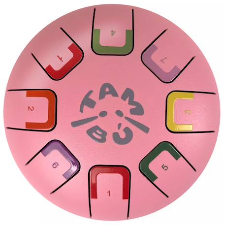 Tongue drum 8 notes Bleu+Gris+Jaune+Rose 18 - vertbaudet enfant 