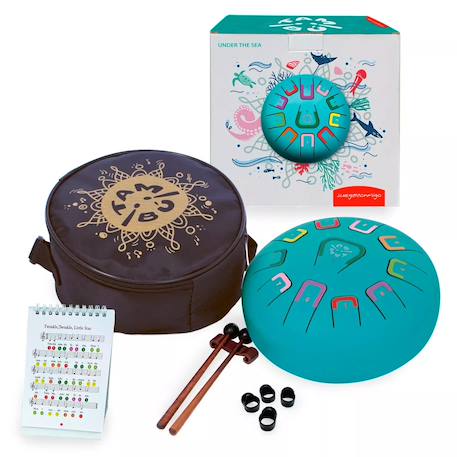 Tongue drum 11 notes Blanc+Bleu+Jaune+Rouge+Vert+Violet 7 - vertbaudet enfant 