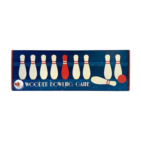 Jeu de bowling en bois Blanc 2 - vertbaudet enfant 
