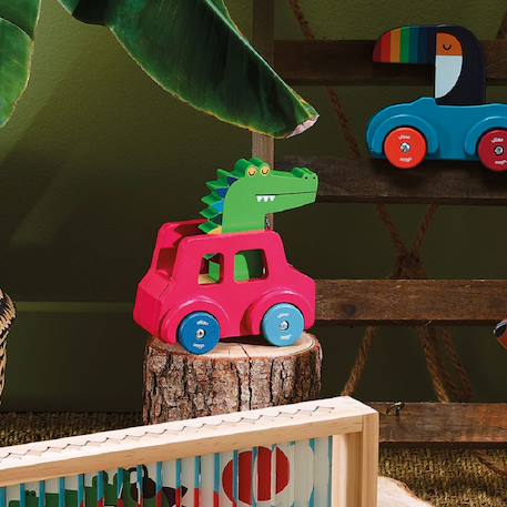 Voiture pouet pouet Beige+Bleu+Rouge 16 - vertbaudet enfant 
