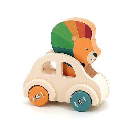 Voiture pouet pouet Beige+Bleu+Rouge 1 - vertbaudet enfant 