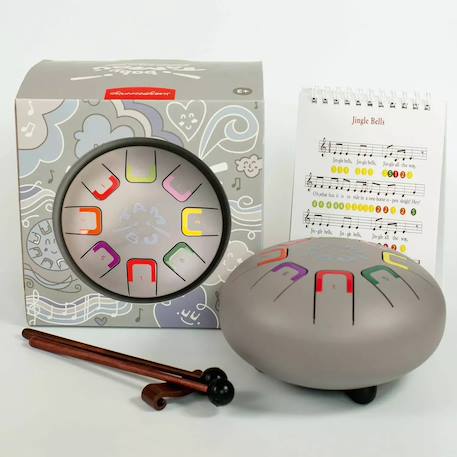 Tongue drum 8 notes Bleu+Gris+Jaune+Rose 9 - vertbaudet enfant 