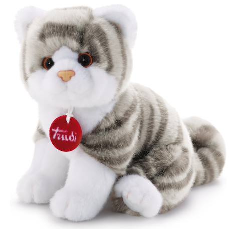 Peluche chat tigré gris 20 cm Gris 1 - vertbaudet enfant 