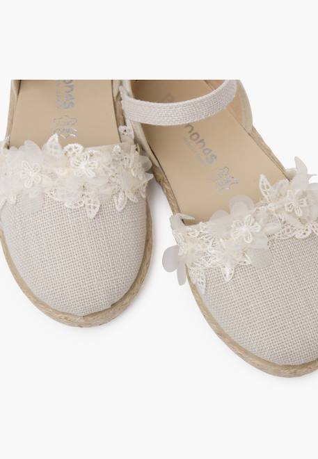 Espadrilles dentelle cérémonie Beige+Blanc+Bleu ciel+Vert menthe 6 - vertbaudet enfant 