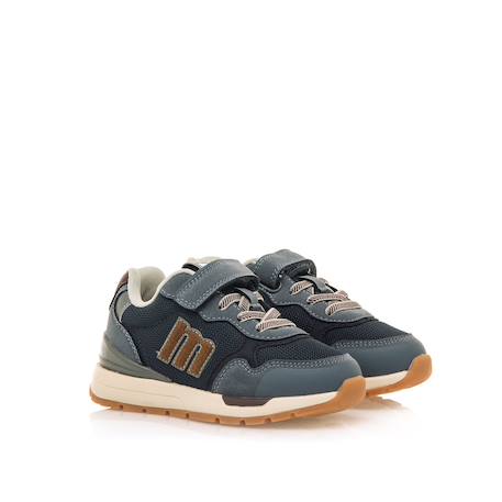 Sneakers garçon textile lacets- fermeture adhésive Bleu – bleu clair+Blue+Grey+Gris-jaune 10 - vertbaudet enfant 