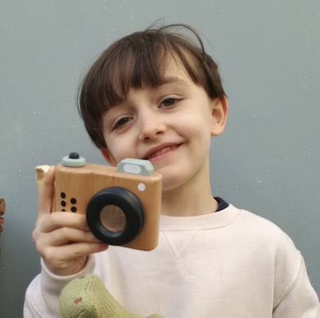 Appareil photo en bois Beige 3 - vertbaudet enfant 