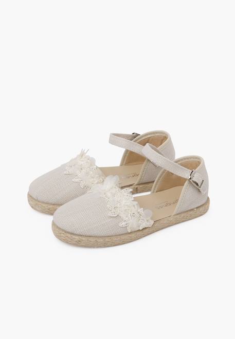 Espadrilles dentelle cérémonie Beige+Blanc+Bleu ciel+Vert menthe 4 - vertbaudet enfant 