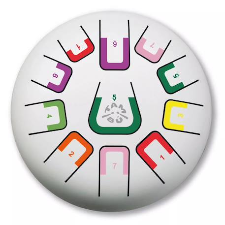 Tongue drum 11 notes Blanc+Bleu+Jaune+Rouge+Vert+Violet 1 - vertbaudet enfant 