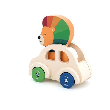 Voiture pouet pouet Beige+Bleu+Rouge 5 - vertbaudet enfant 