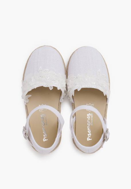 Espadrilles dentelle cérémonie Beige+Blanc+Bleu ciel+Vert menthe 11 - vertbaudet enfant 