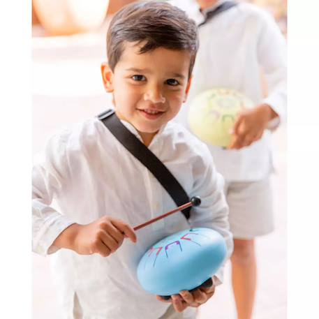 Tongue drum 8 notes Bleu+Gris+Jaune+Rose 2 - vertbaudet enfant 