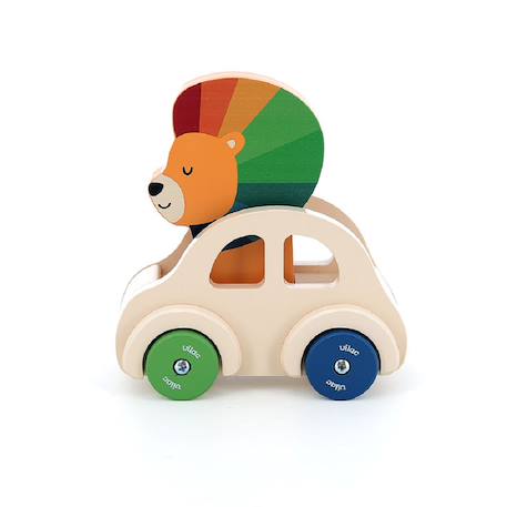 Voiture pouet pouet Beige+Bleu+Rouge 3 - vertbaudet enfant 