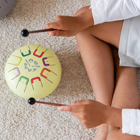 Tongue drum 8 notes Bleu+Gris+Jaune+Rose 15 - vertbaudet enfant 