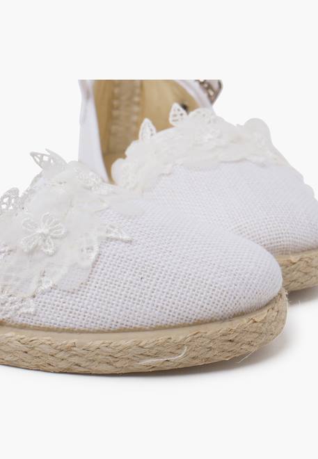Espadrilles dentelle cérémonie Beige+Blanc+Bleu ciel+Vert menthe 12 - vertbaudet enfant 