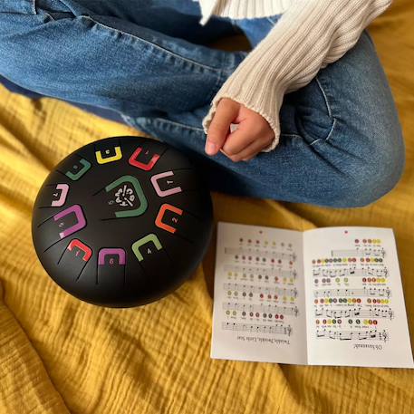 Tongue drum 11 notes Blanc+Gris+Jaune+Noir+Rose+Rouge+Vert+Violet 21 - vertbaudet enfant 