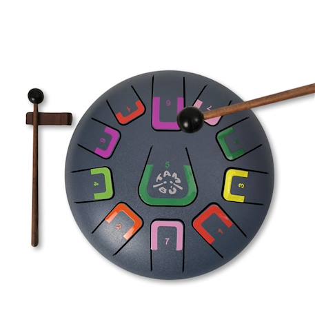 Tongue drum 11 notes Blanc+Gris+Jaune+Noir+Rose+Rouge+Vert+Violet 10 - vertbaudet enfant 