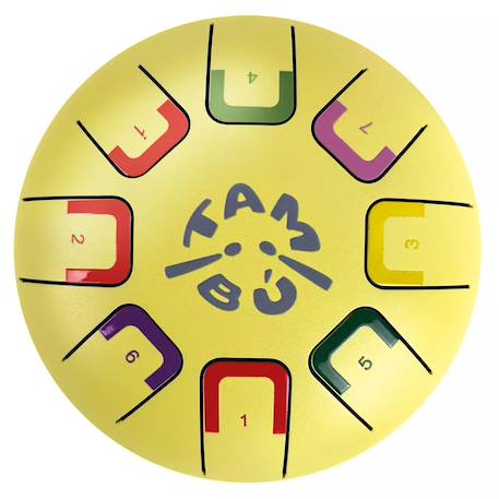 Tongue drum 8 notes Bleu+Gris+Jaune+Rose 12 - vertbaudet enfant 