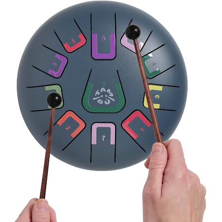 Tongue drum 11 notes Blanc+Gris+Jaune+Noir+Rose+Rouge+Vert+Violet 7 - vertbaudet enfant 