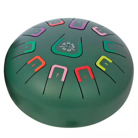 Tongue drum 11 notes Blanc+Bleu+Jaune+Rouge+Vert+Violet 26 - vertbaudet enfant 
