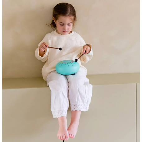 Tongue drum 8 notes Bleu+Gris+Jaune+Rose+Vert 24 - vertbaudet enfant 